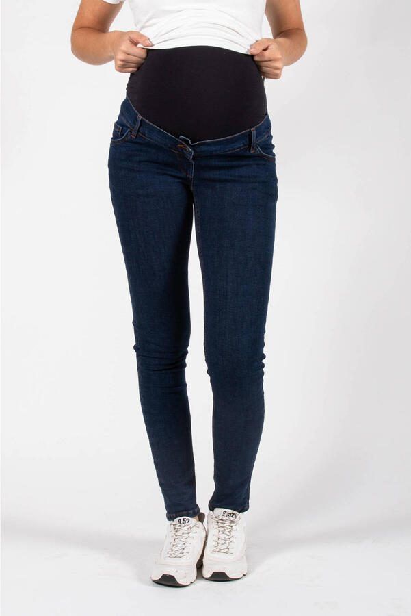 LOVE2WAIT high waist zwangerschaps skinny jeans medium blue denim
