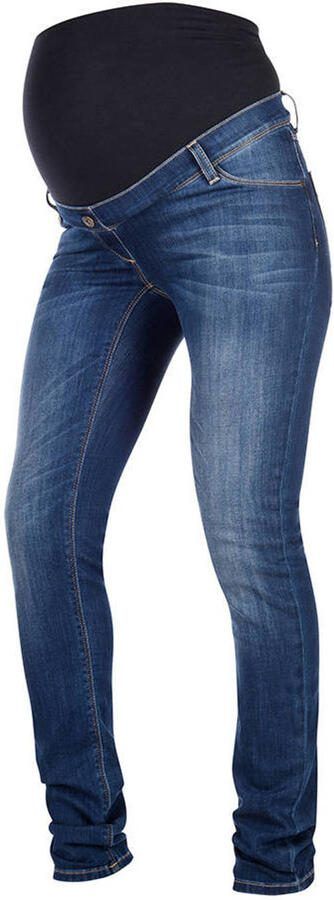 Love2wait plus size positie skinny zwangerschapsjeans medium blue denim Blauw Dames Stretchdenim 48 - Foto 2