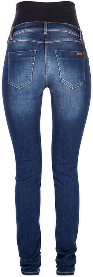 Love2wait plus size positie skinny zwangerschapsjeans medium blue denim Blauw Dames Stretchdenim 48 - Foto 4