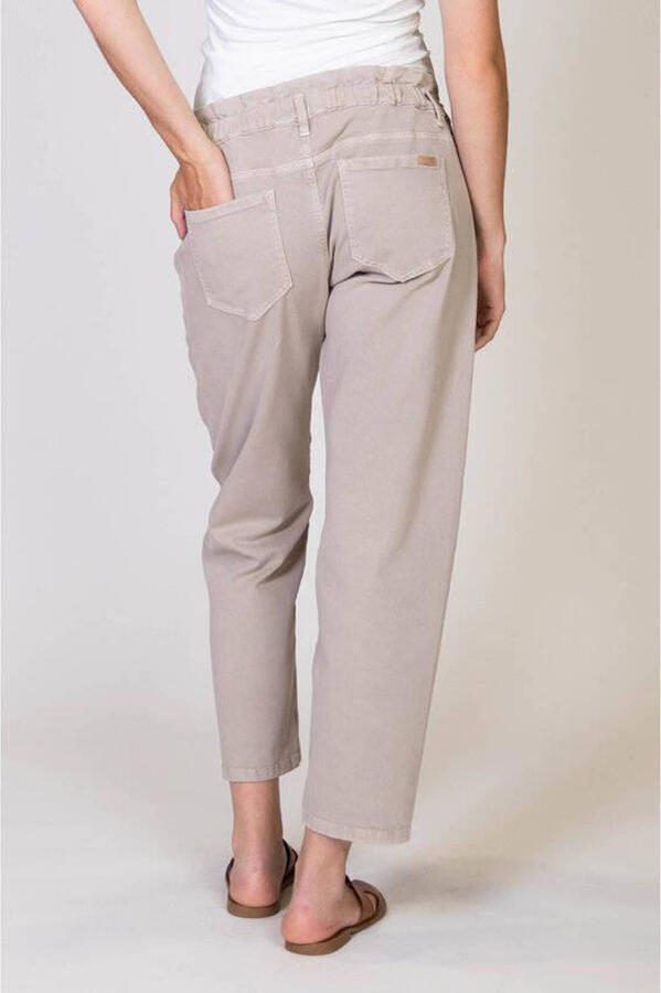 Love2wait loose fit broek beige Dames Stretchkatoen Effen 26 - Foto 2
