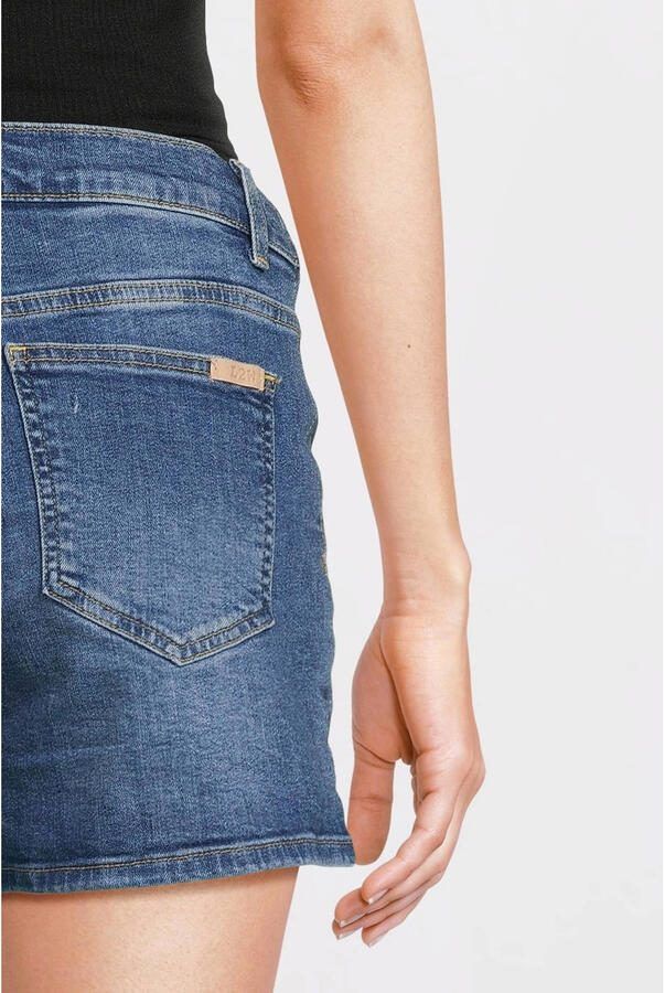 LOVE2WAIT low waist regular fit zwangerschapsshort stonewashed Korte broek Blauw Dames Denim