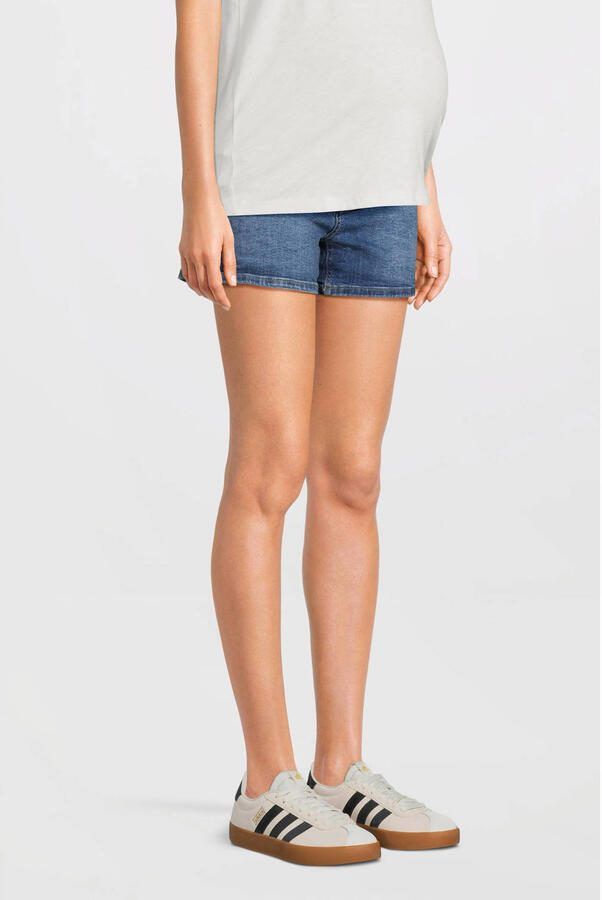 LOVE2WAIT low waist regular fit zwangerschapsshort stonewashed Korte broek Blauw Dames Denim - Foto 3