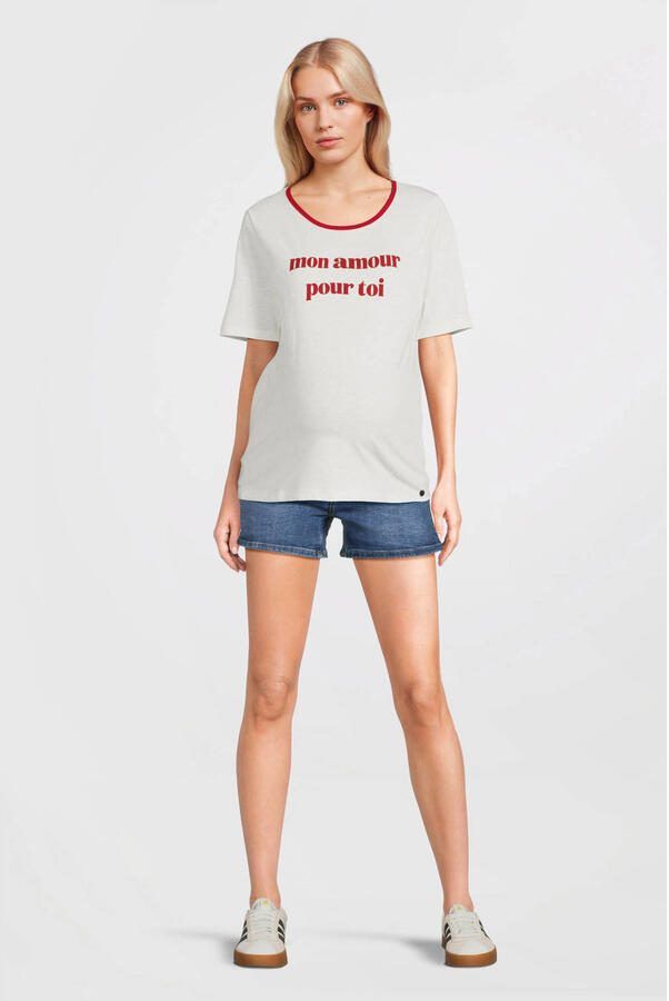 LOVE2WAIT low waist regular fit zwangerschapsshort stonewashed Korte broek Blauw Dames Denim - Foto 4