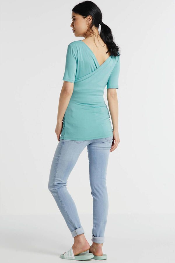 Love2wait low waist zwangerschaps skinny jeans Sophia light blue denim Blauw 33 - Foto 4