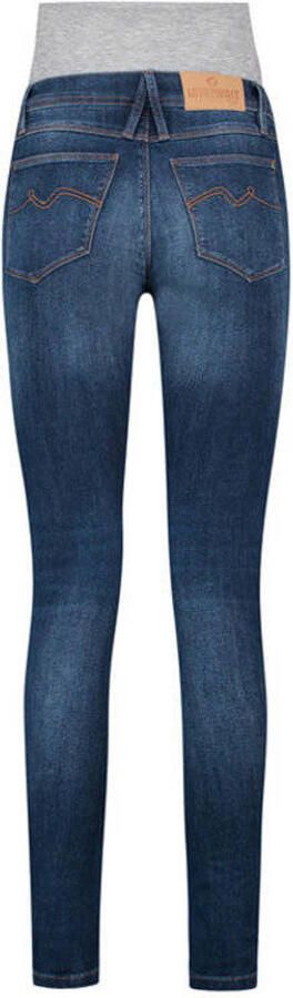 Love2wait low waist skinny zwangerschapsjeans met katoen donkerblauw Effen 27
