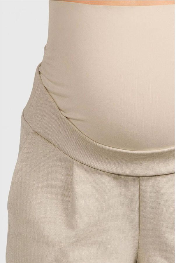 Love2wait low waist wide leg broek beige Dames Polyester Effen XS