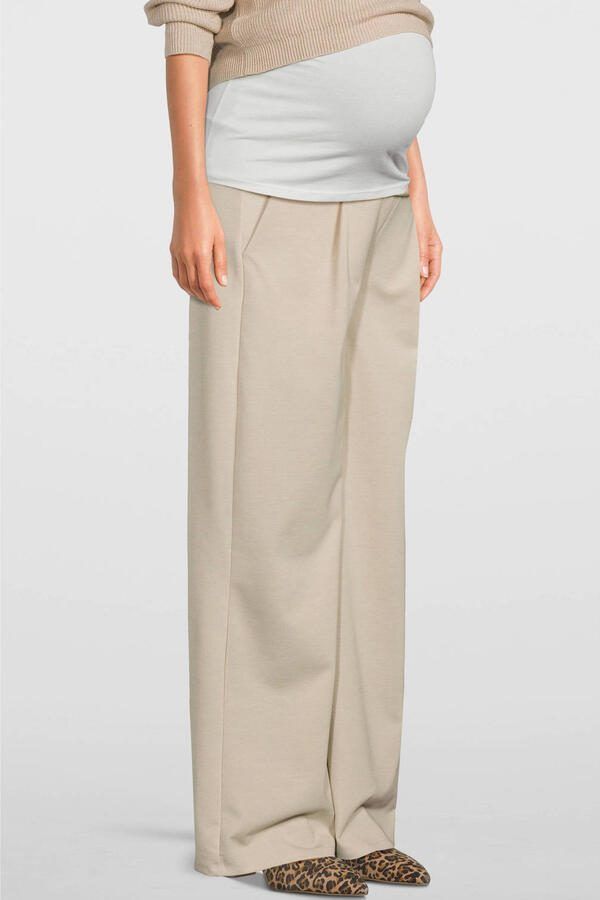Love2wait low waist wide leg broek beige Dames Polyester Effen XS - Foto 6