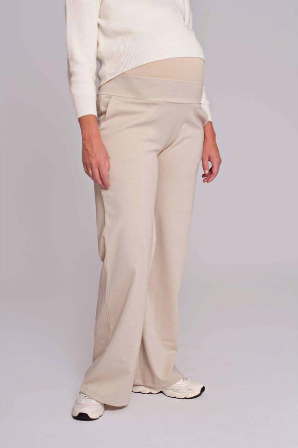 Love2wait low waist wide leg broek beige Dames Polyester Effen XS - Foto 4