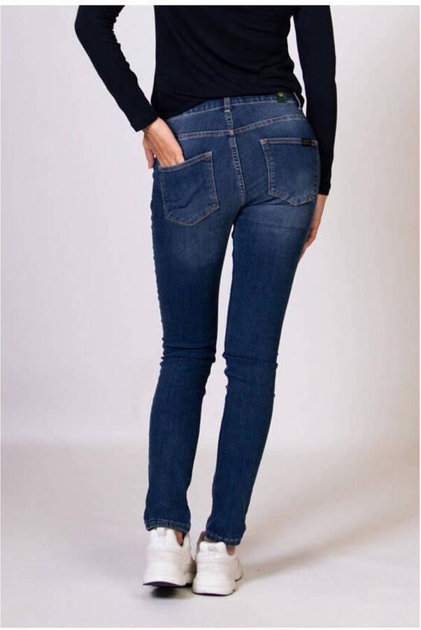 Love2wait low waist zwangerschaps skinny jeans stone wash Blauw Dames Stretchdenim 26 - Foto 3