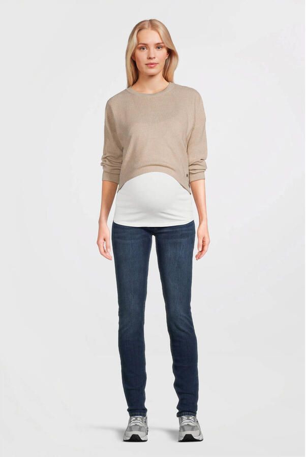 Love2wait low waist zwangerschaps skinny jeans stone wash Blauw Dames Stretchdenim 26 - Foto 4