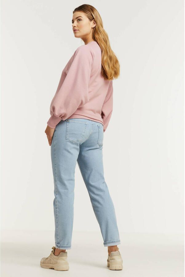 Love2wait mom zwangerschapsjeans Norah light wash Blauw Dames Katoen Effen 26 - Foto 3