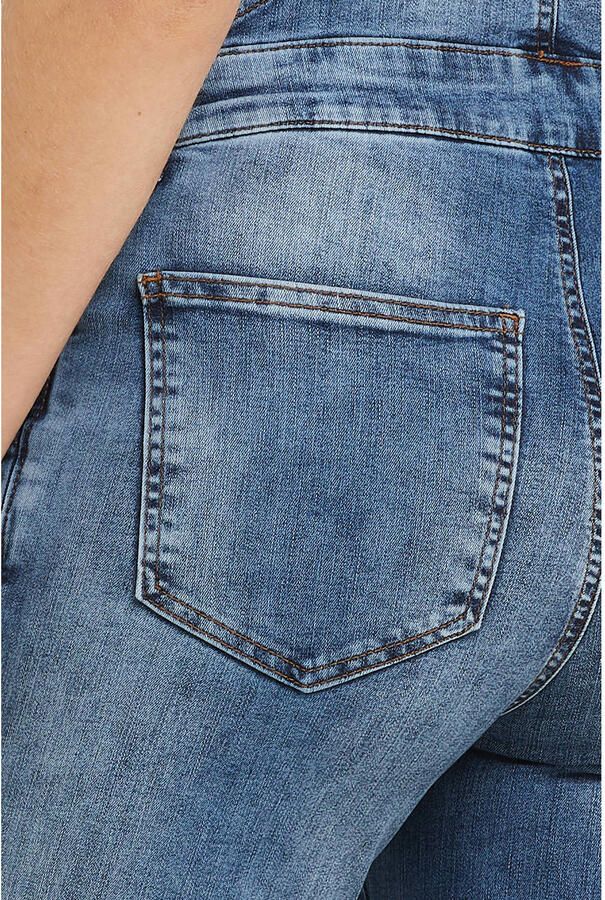 Love2wait mom zwangerschapstuinbroek blauw Dames Denim Effen 26 - Foto 2