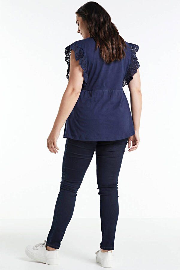 Love2wait plus size positie skinny zwangerschapsjeans Blauw Dames Stretchdenim 52 - Foto 2