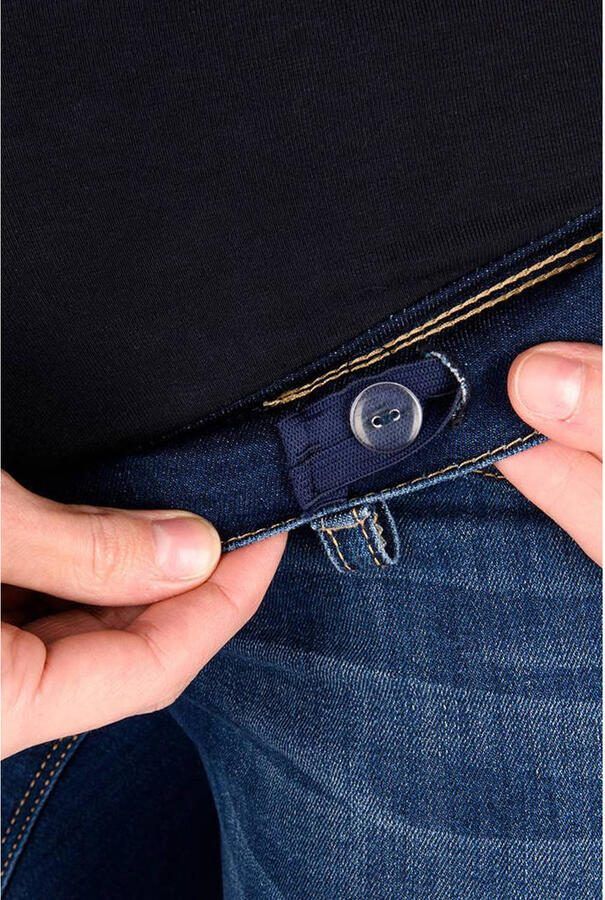 Love2wait plus size positie skinny zwangerschapsjeans medium blue denim Blauw Dames Stretchdenim 48