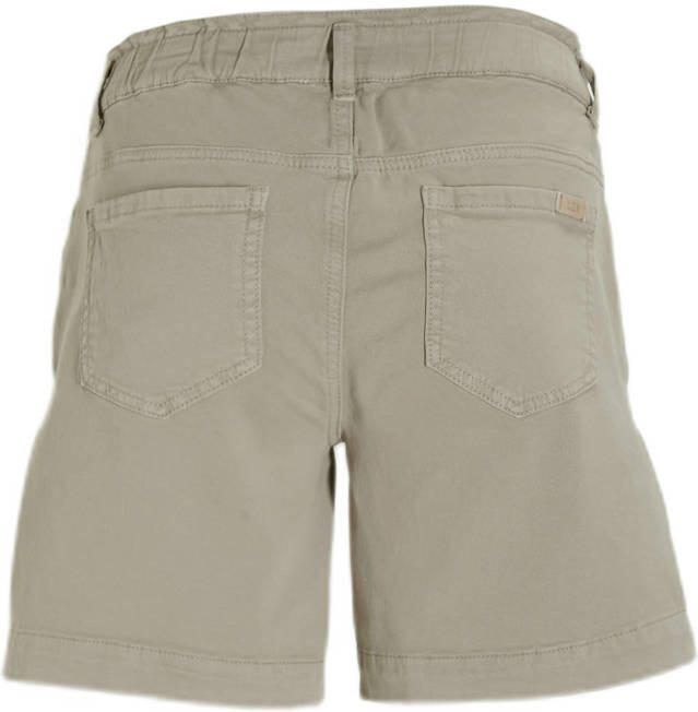 Love2wait regular fit short zand Korte broek Beige Dames Stretchdenim Effen 26