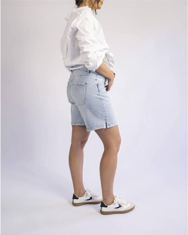 LOVE2WAIT regular high waist zwangerschaps short light blue denim short Blauw Dames Stretchdenim - Foto 2