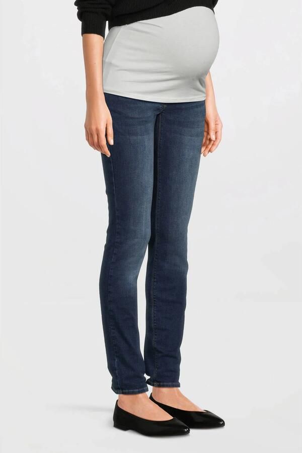 Love2wait skinny fit zwangerschaps jeans Sophia 32' Stonewashed Blauw Dames Stretchdenim 260 - Foto 3