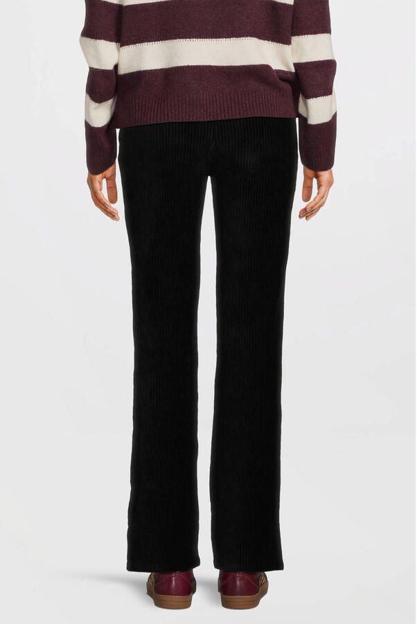LOVE2WAIT straight high waist zwangerschaps broek zwart rib gebreid - Foto 4