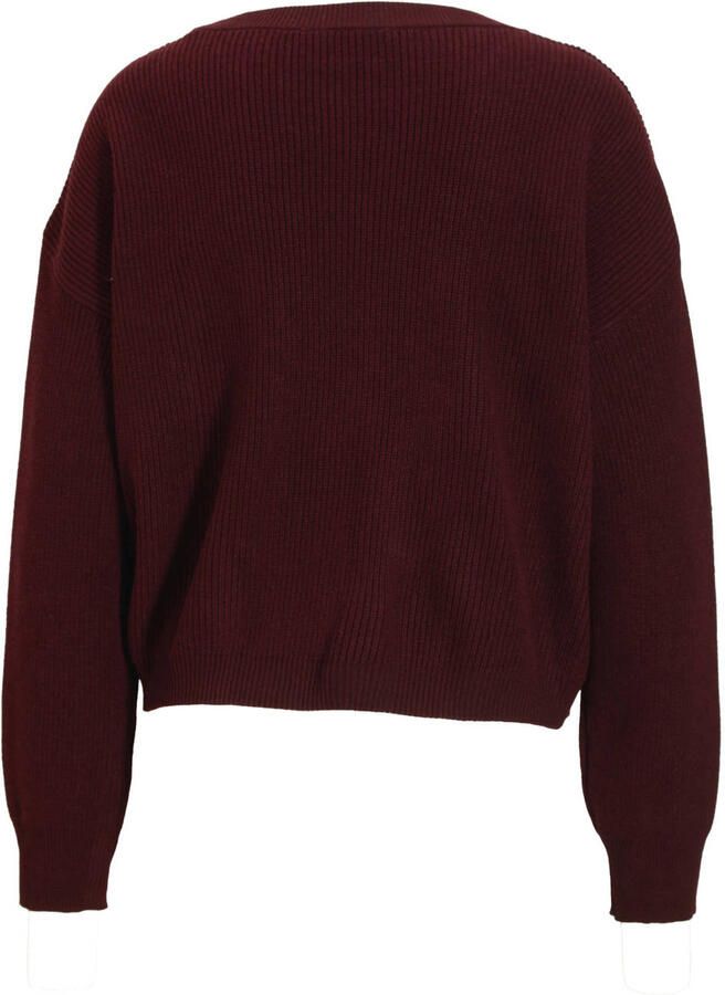LOVE2WAIT viscose gebreide zwangerschapstrui donkerrood - Foto 2