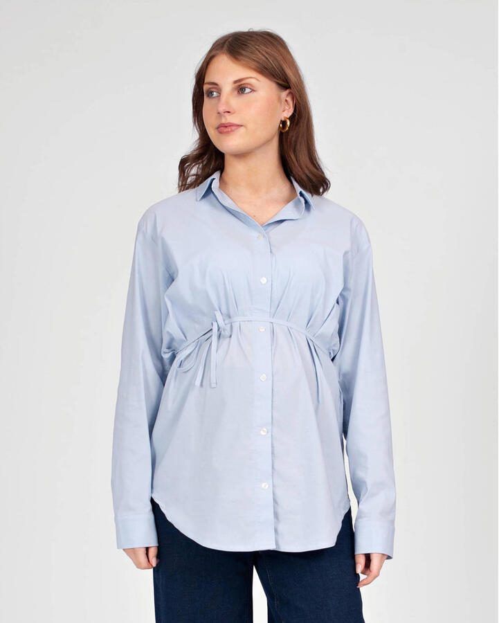 LOVE2WAIT zwangerschaps blouse lichtblauw