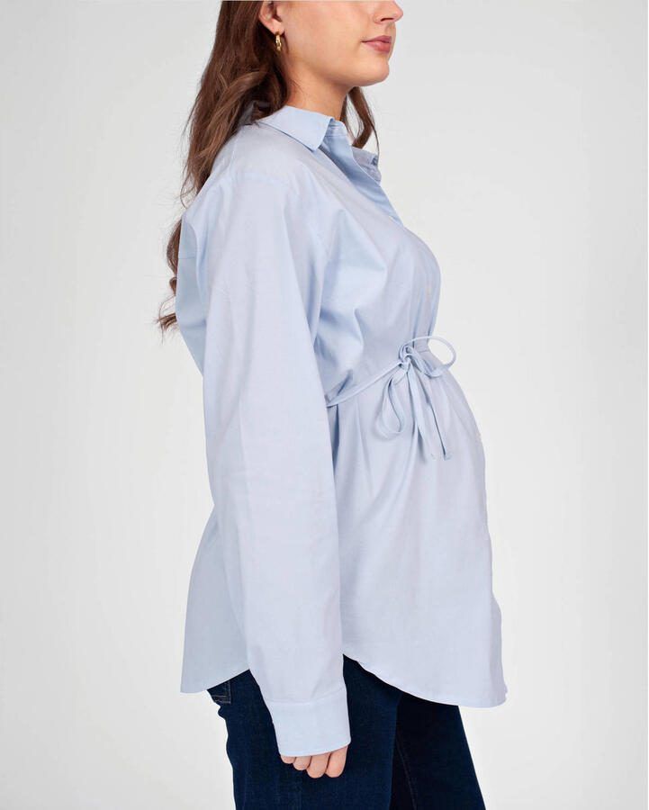 LOVE2WAIT zwangerschaps blouse lichtblauw - Foto 3
