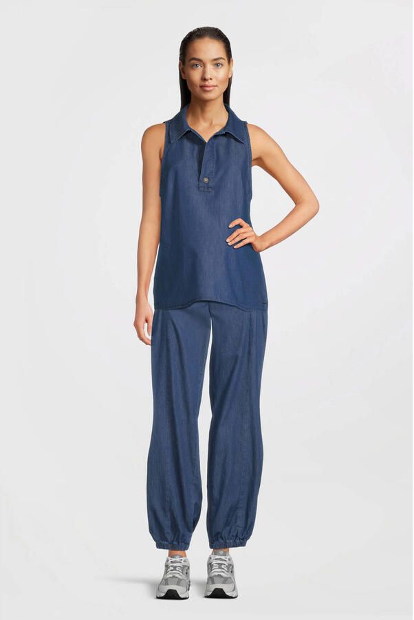 LOVE2WAIT zwangerschaps cropped top light blue denim - Foto 3