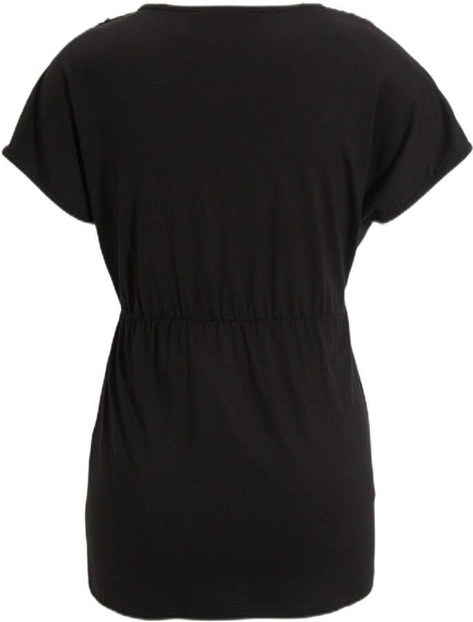 LOVE2WAIT zwangerschaps- en voedings blousetop zwart - Foto 2