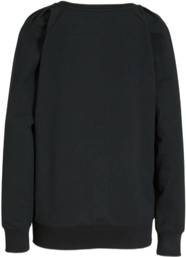 Love2wait zwangerschaps- en voedingshoodie zwart Trui Dames Polyester Capuchon XS