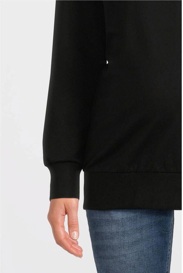 Love2wait zwangerschaps- en voedingshoodie zwart Trui Dames Polyester Capuchon XS - Foto 2