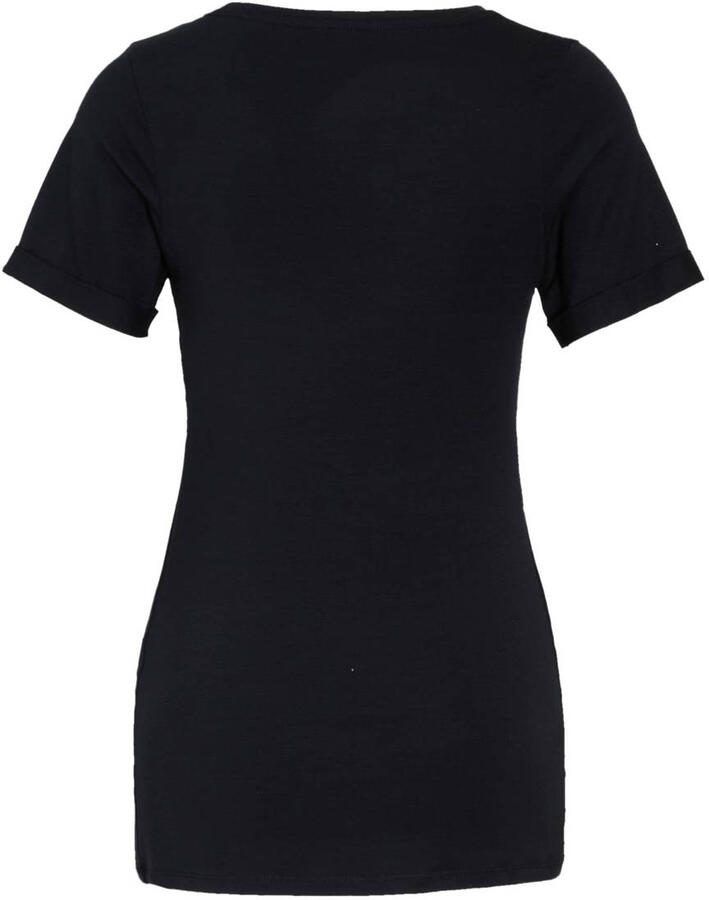 Love2wait zwangerschaps- en voedingstop donkerblauw T-shirt Dames Tencel V-hals XL - Foto 2