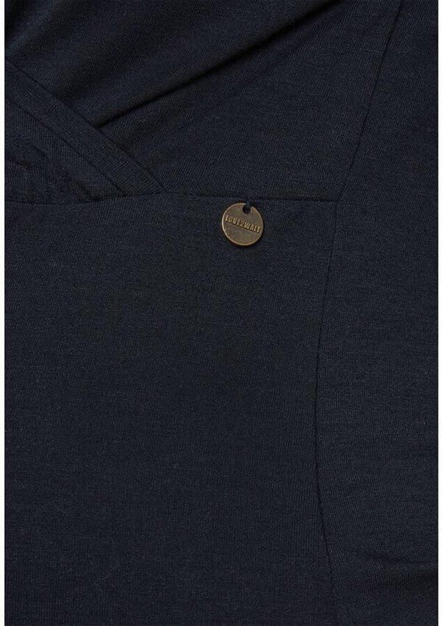 Love2wait zwangerschaps- en voedingstop donkerblauw T-shirt Dames Tencel V-hals XL - Foto 3