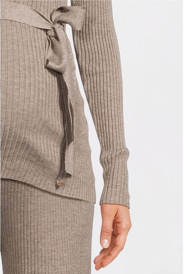 LOVE2WAIT zwangerschaps longsleeve beige rib gebreid - Foto 2