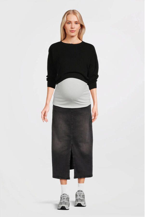 LOVE2WAIT zwangerschaps spijkerrok grey denim - Foto 3