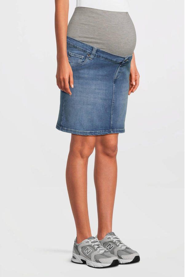 LOVE2WAIT zwangerschaps spijkerrok medium blue denim - Foto 3