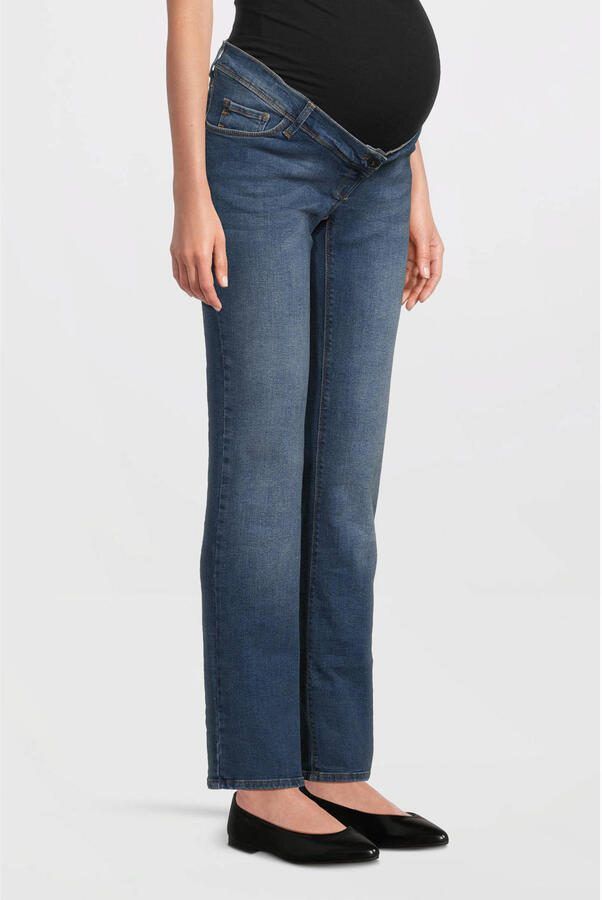 Love2wait zwangerschaps straight jeans Grace stonewashed Blauw Dames Denim 27 - Foto 4