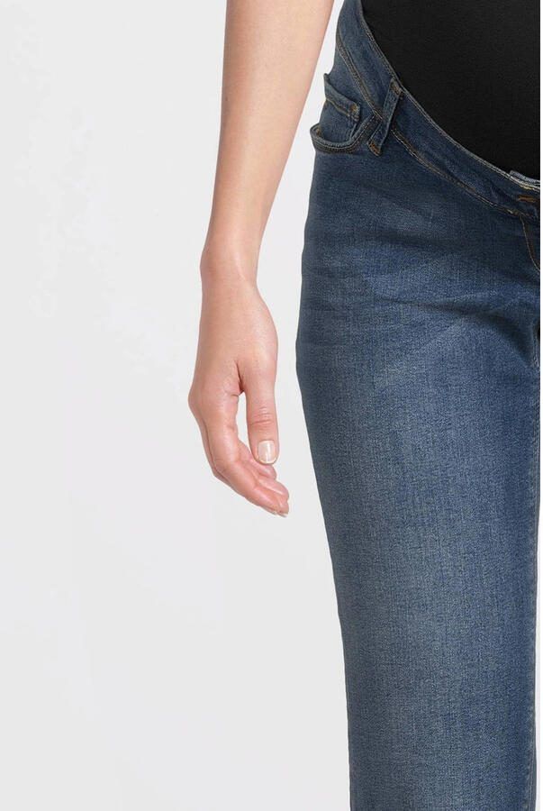 Love2wait zwangerschaps straight jeans Grace stonewashed Blauw Dames Denim 27 - Foto 2
