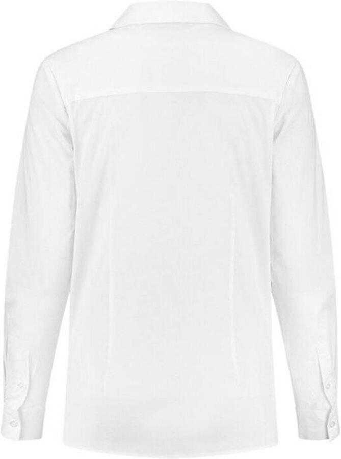 Love2wait zwangerschapsblouse wit Dames Stretchkatoen V-hals Effen XS