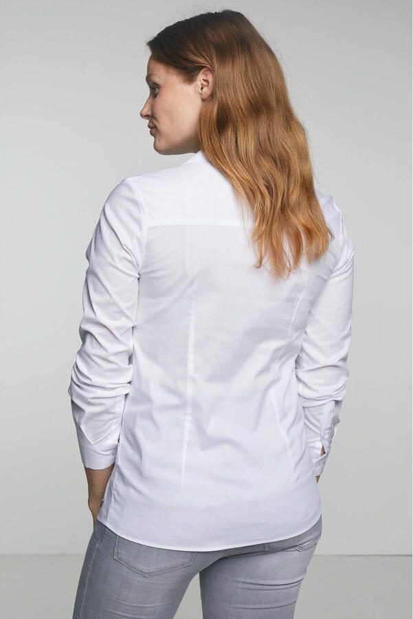 Love2wait zwangerschapsblouse wit Dames Stretchkatoen V-hals Effen XS - Foto 3