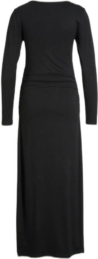 Love2wait zwangerschapsjurk zwart Dames Viscose Ronde hals Effen XS