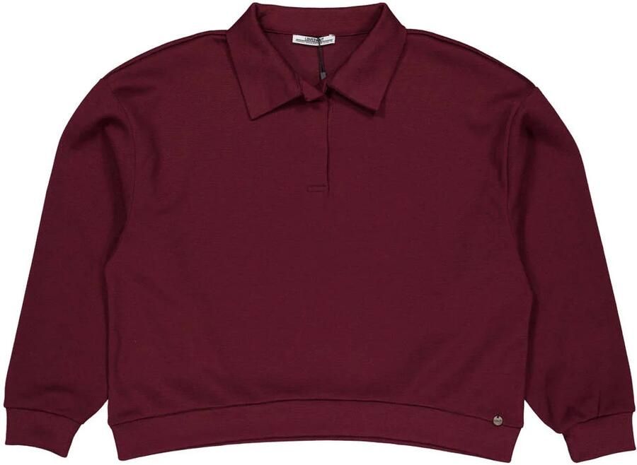 LOVE2WAIT zwangerschapspolo donkerrood Dames Polyester Polokraag Effen