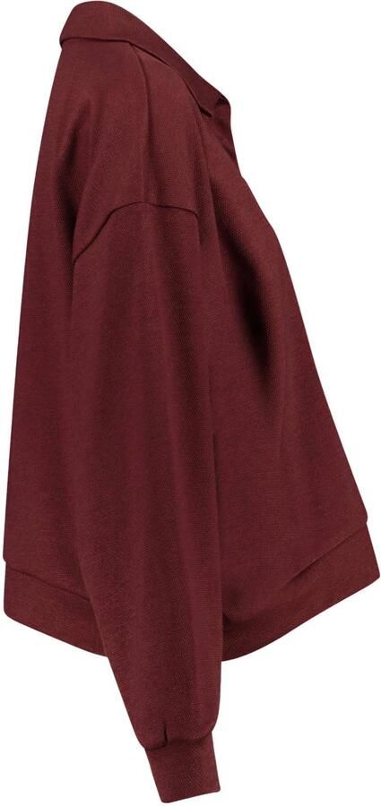 LOVE2WAIT zwangerschapspolo donkerrood Dames Polyester Polokraag Effen - Foto 2