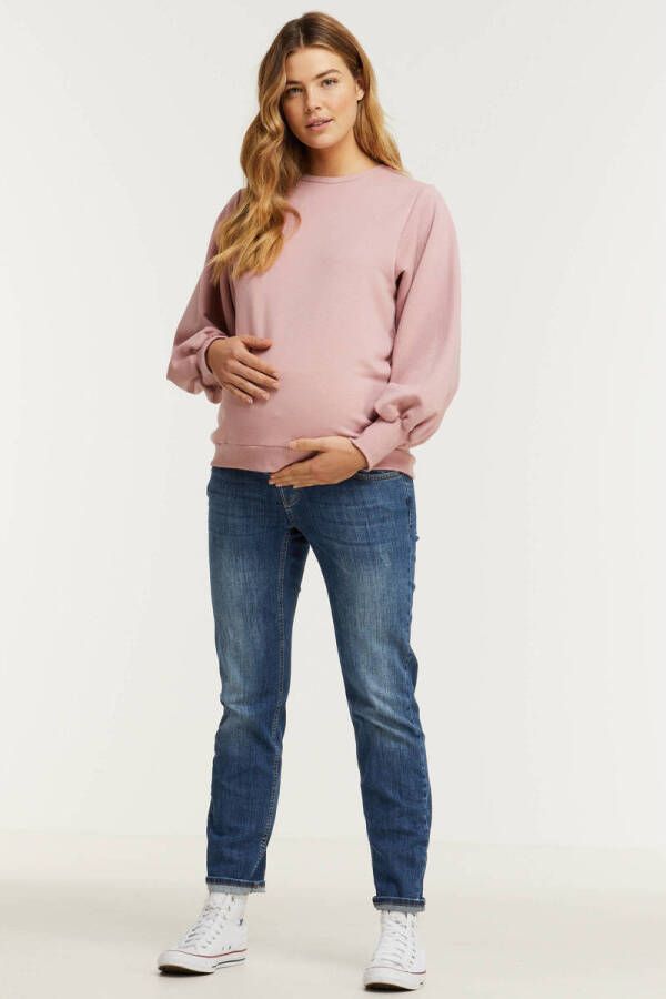Love2wait mom zwangerschapsjeans Norah blauw Dames Stretchdenim Effen 26 - Foto 5