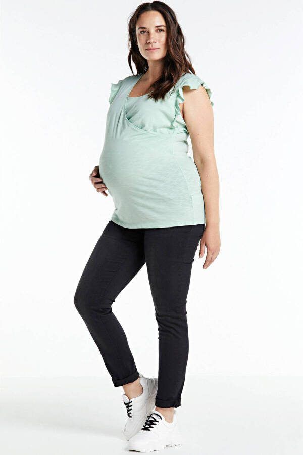 Love2wait skinny zwangerschapsjeans zwart Dames Stretchdenim Effen 33 32 - Foto 4