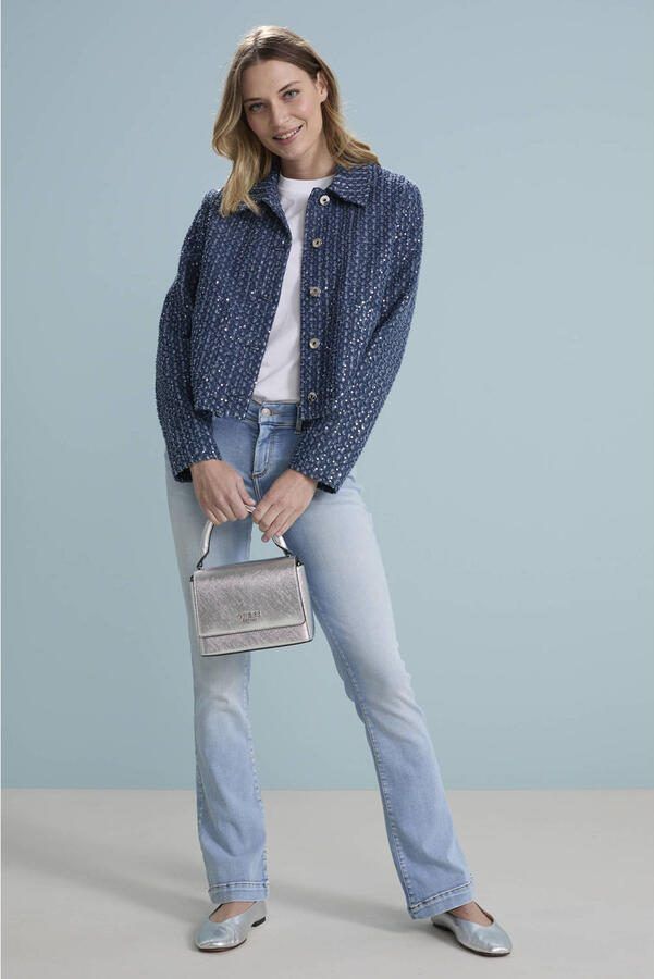 Tramontana Paillet Denim Jack Blue Dames - Foto 2