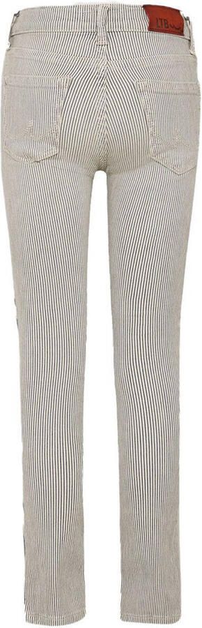 LTB gestreepte skinny jeans AMY bleach line wash Grijs Meisjes Stretchdenim 104