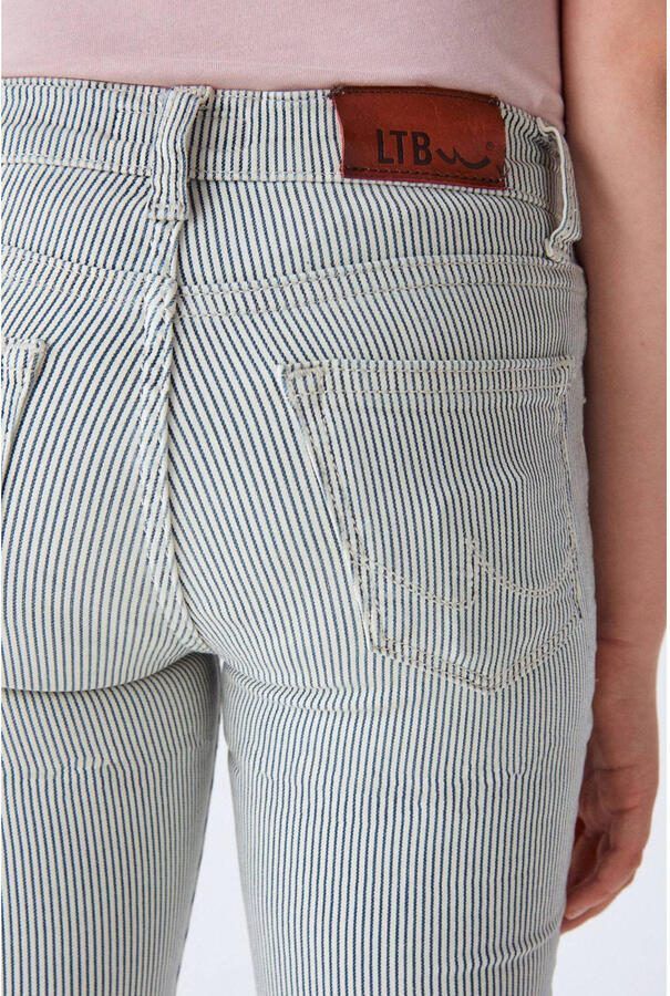 LTB gestreepte skinny jeans AMY bleach line wash Grijs Meisjes Stretchdenim 110 - Foto 2