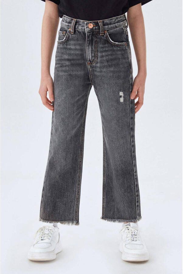 LTB high waist straight fit jeans Oliva G haley wash Grijs Meisjes Denim 158