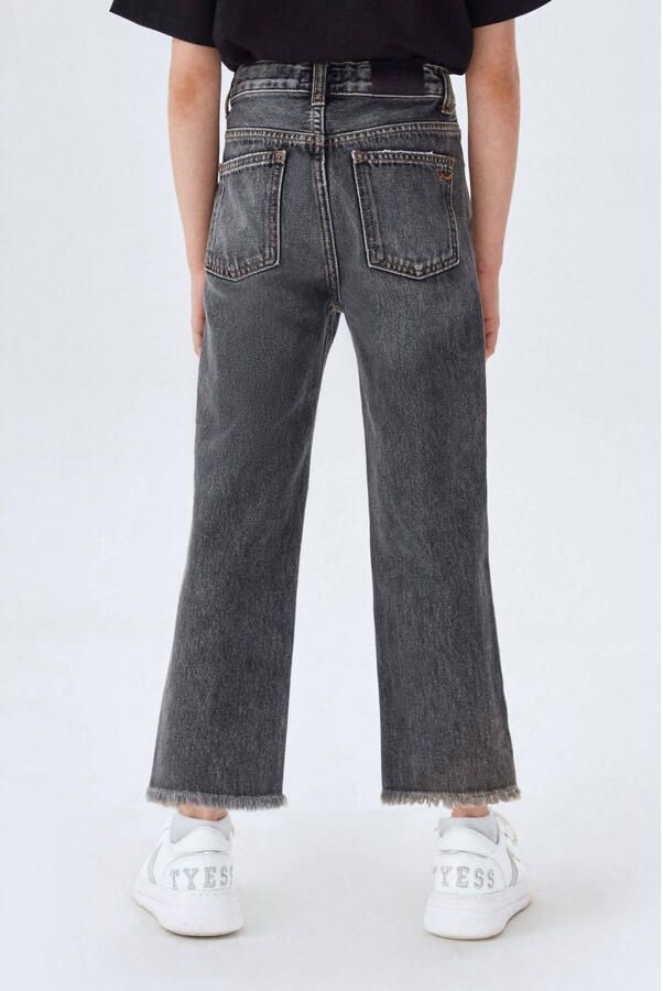 LTB high waist straight fit jeans Oliva G haley wash Grijs Meisjes Denim 158 - Foto 3