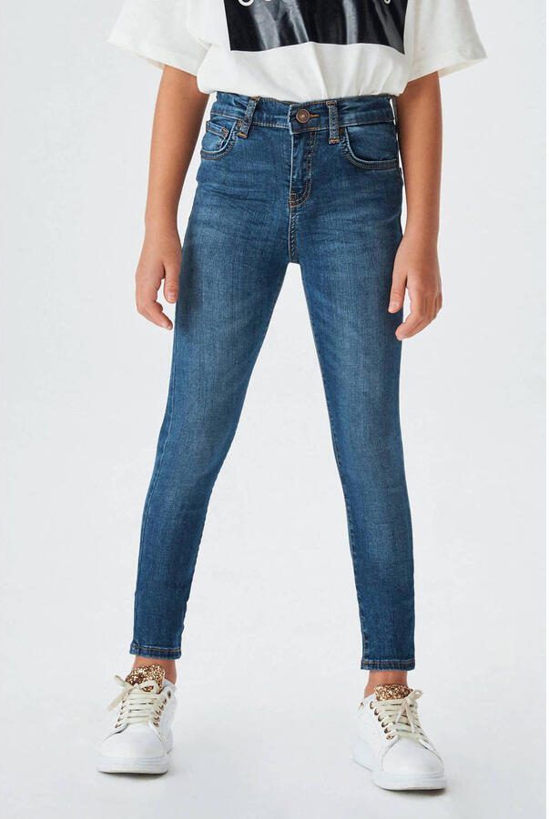 LTB high waist super skinny jeans Sophia marlin blue wash Blauw Meisjes Stretchdenim 128 - Foto 2