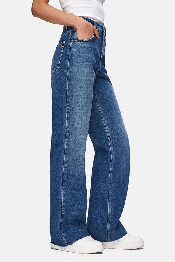 LTB high waist wide leg jeans dark blue denim - Foto 3